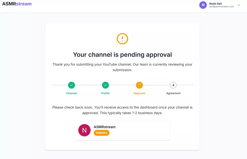 Screenshot of approval notification email
